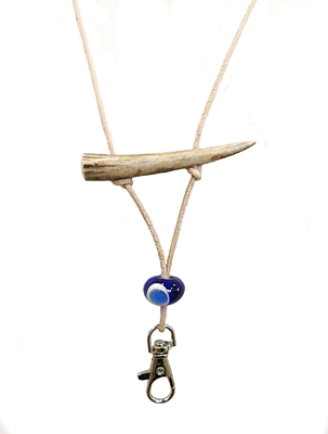 Bracco Original whistle strap made of natural materials, bead- celtic bead, antler