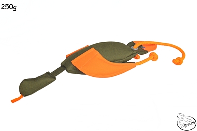 Bracco Teacher Ente Dummy – khaki/orange,  verschiedene Gewichte.