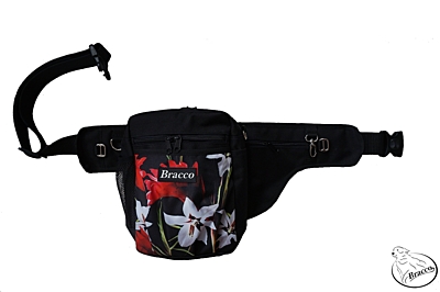 Bracco dog training belt Multi, black- flowers 1