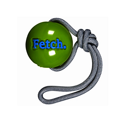 Orbee-Tuff® Ball Fetch s provazem 8cm zelený