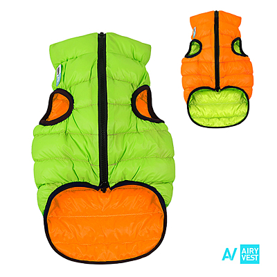 Airy Vest bunda pro psy oranžová/zelená- různé velikosti