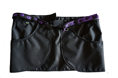 Bracco training skirt Dogsport black- paws purple, different sizes.