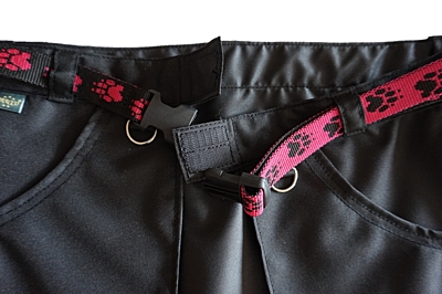 Bracco výcviková sukně Dogsport černá- tlapky růžová, různé velikosti.