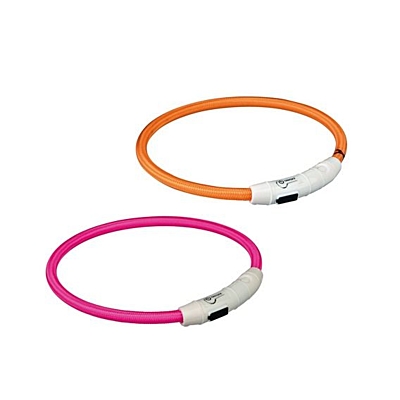 Svítící kroužek USB na krk XS-S 35 cm/7 mm oranžový