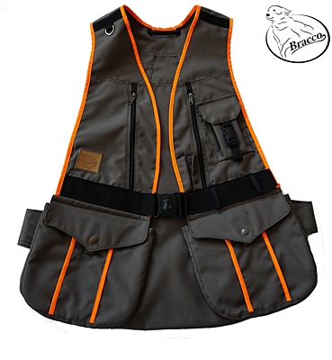 Bracco Dogsport vesta pro psí sporty, khaki/oranž- různé velikosti. 
