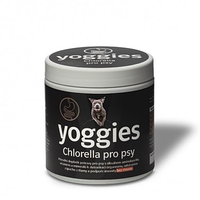 Yoggies Chlorella pro psy 100g Sladkovodní řasa (zápach z tlamy i prebiotikum)