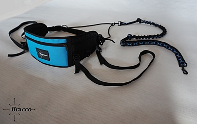 Bracco-Gürtel für Dogtrekking, Canicross, Jogging, Blau - verschiedene Größen.