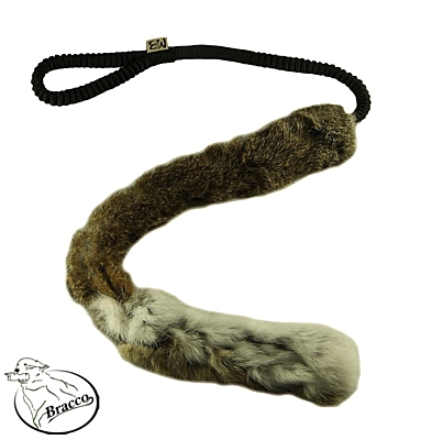 Bracco elastic toy for dogs with rabbit fur.
