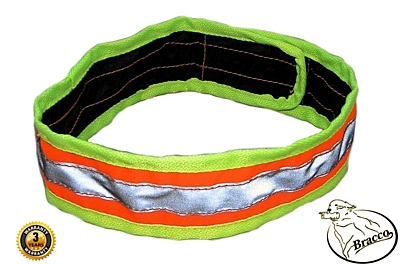 Bracco Hundesignalhalsband mit Klettverschluss, Orange- verschiedene Größen