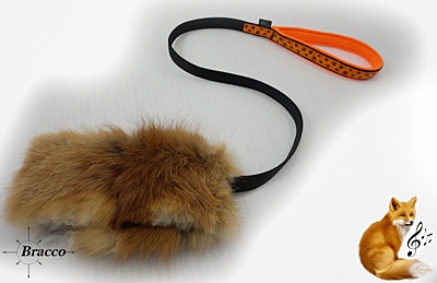 Bracco Predator, tugger for dog- with fox fur, different types.
