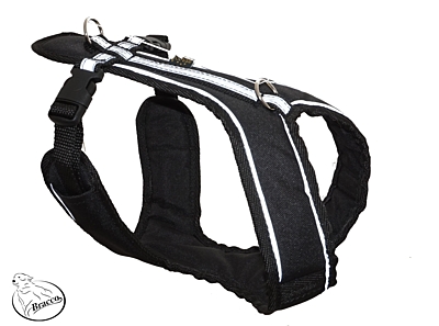 BRACCO dog harness ACTIVE, black - various sizes.