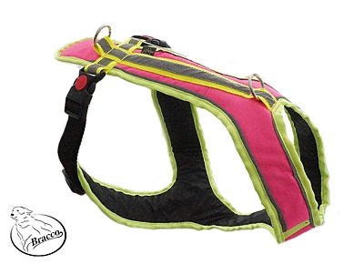 BRACCO dog harness ACTIVE, neon pink - various sizes.