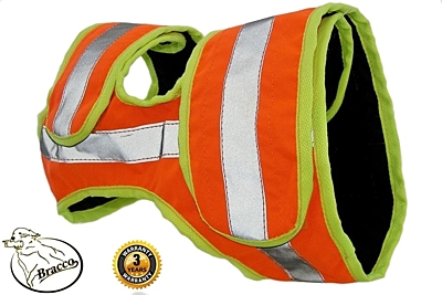 Bracco signální vesta pro psa oranž, různé velikosti.