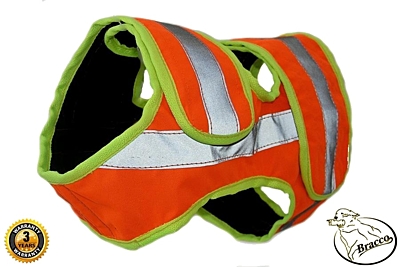Bracco signální vesta pro psa oranž, různé velikosti.
