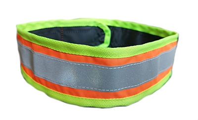 Bracco Reflective Collar Band, Velcro- orange, possibility of phone number, name 