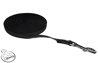 Bracco check cords with anti-slip, different lengths and types, black.